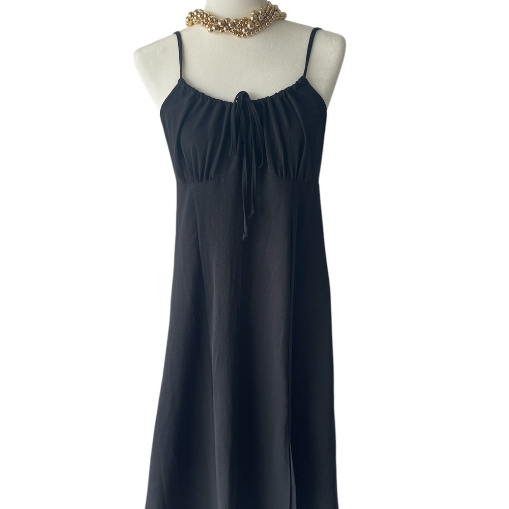 Chic Black Spaghetti Strap Dress